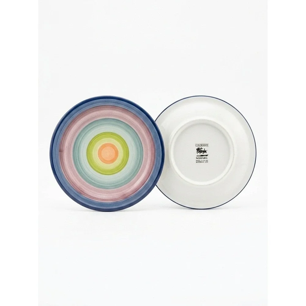 Tabletop Colormate Unlimited Rotunda Hand Painted Tabletop Stoneware Salad Plate